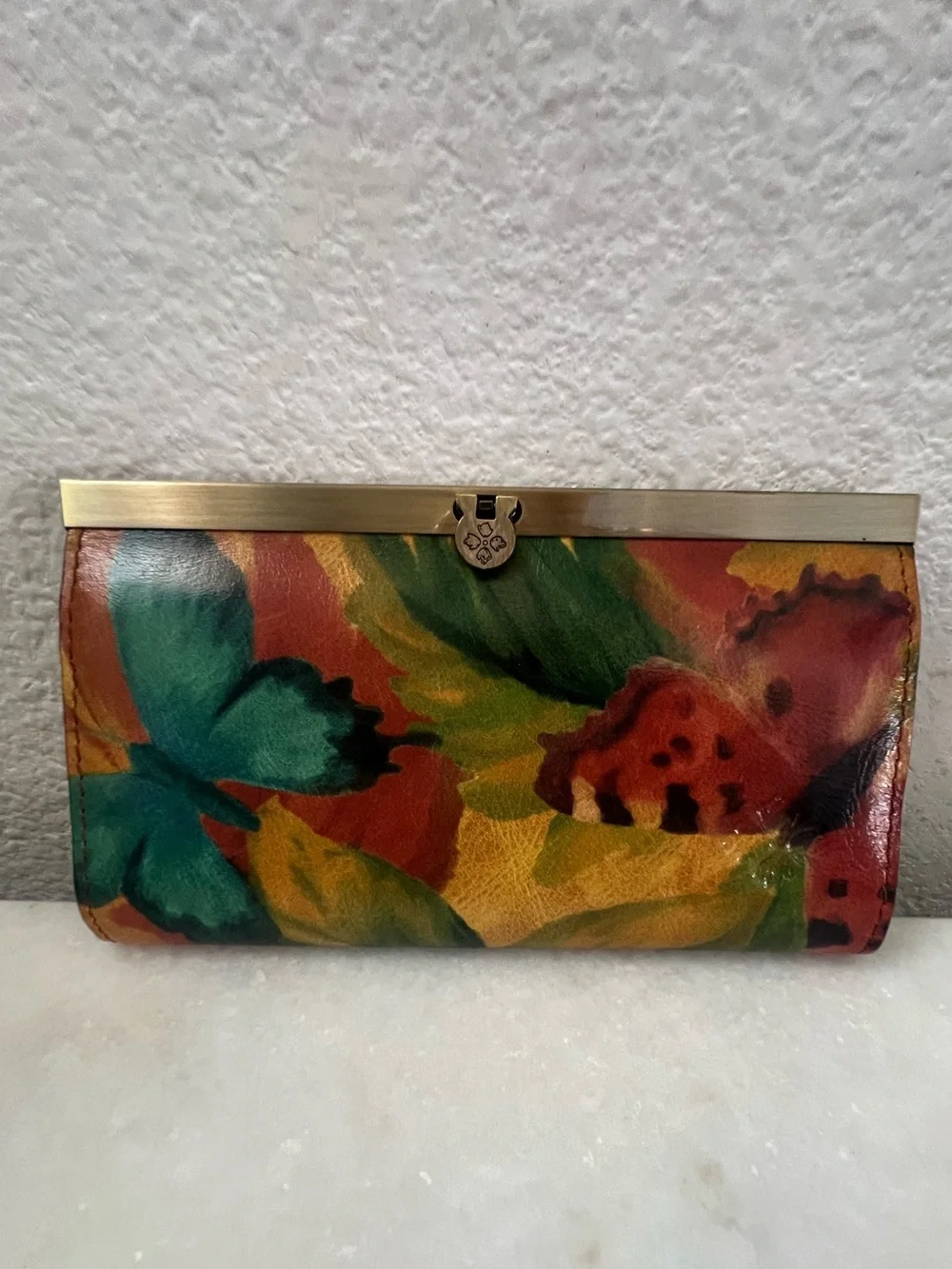 Patricia Nash colorful Cauchy Wallet RFID Framed Italian Leather